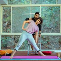 Portrait of professional yoga instructor Myroslava Stepanenko.